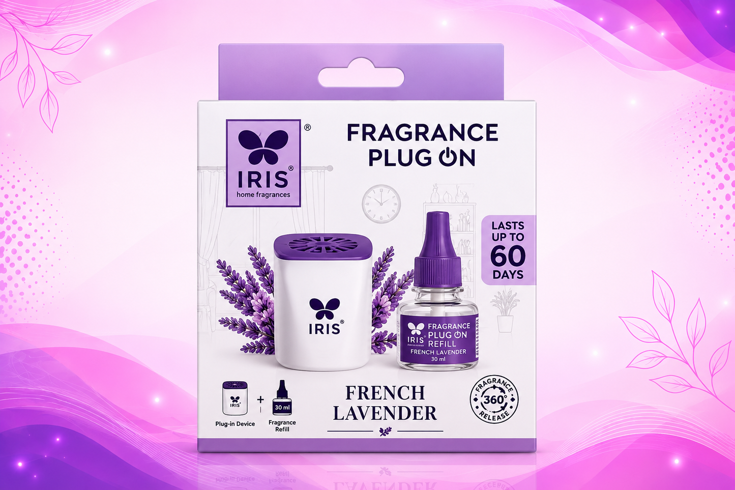 IRIS FRAGRANCE PLUG ON- FRENCH LAVENDER