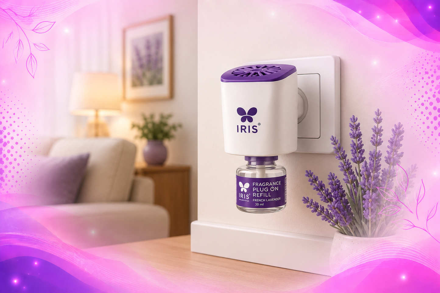 IRIS FRAGRANCE PLUG ON- FRENCH LAVENDER