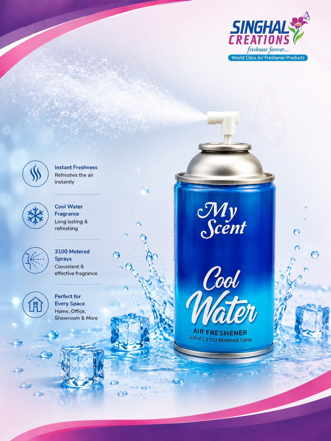 MyScent Cool Water Air Freshener Refills