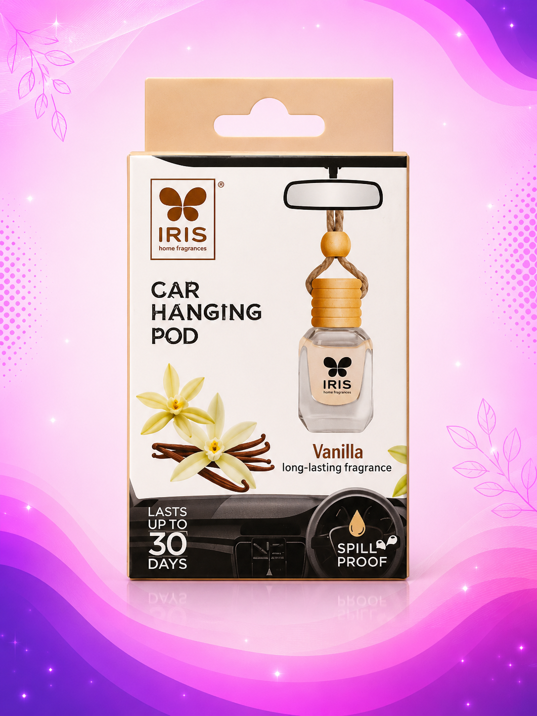 IRIS CAR HANGING POD - VANILLA